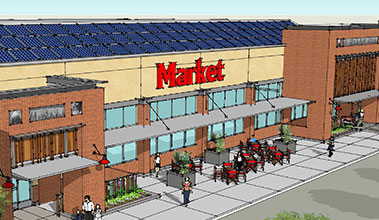 Illustration of a supermarket